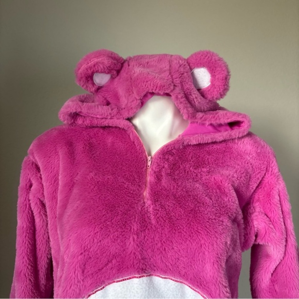 Care‎ Bears Cheer Bear Pink Hoodie Sweatshirt Costume Womens Size Large Kidcore - Picture 2 of 9